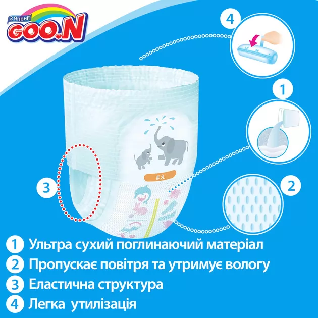 Трусики-подгузники Goo.N для мальчиков (XL, 12-20 кг)