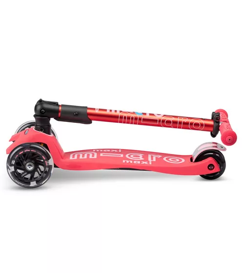 Самокат MICRO серии Maxi Deluxe Foldable LED" – Кораловый" - MMD093_6.jpg - № 6