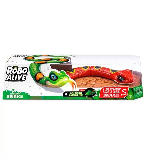 Интерактивная игрушка Robo Alive - Красная змея - 7150-2_4.jpg - № 4