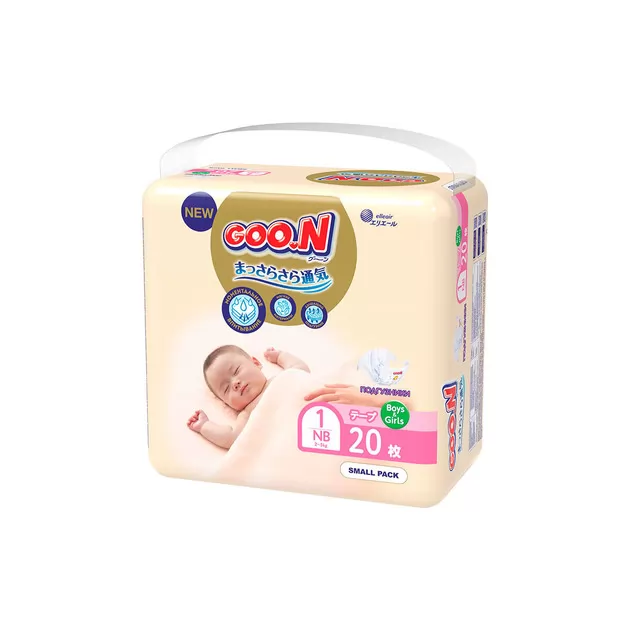 Подгузники Goo.N Premium Soft для новорожденных (размер 1(NB), до 5 kg, 20 шт)