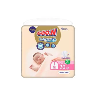 Подгузники Goo.N Premium Soft для новорожденных (размер 1(NB), до 5 kg, 20 шт)
