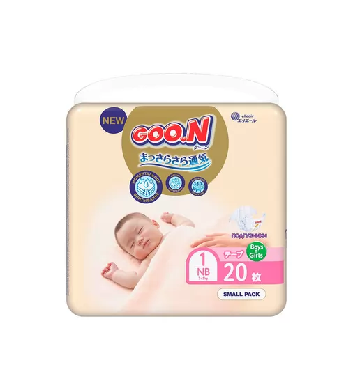 Подгузники Goo.N Premium Soft для новорожденных (размер 1(NB), до 5 kg, 20 шт) - 863220_1.jpg - № 1
