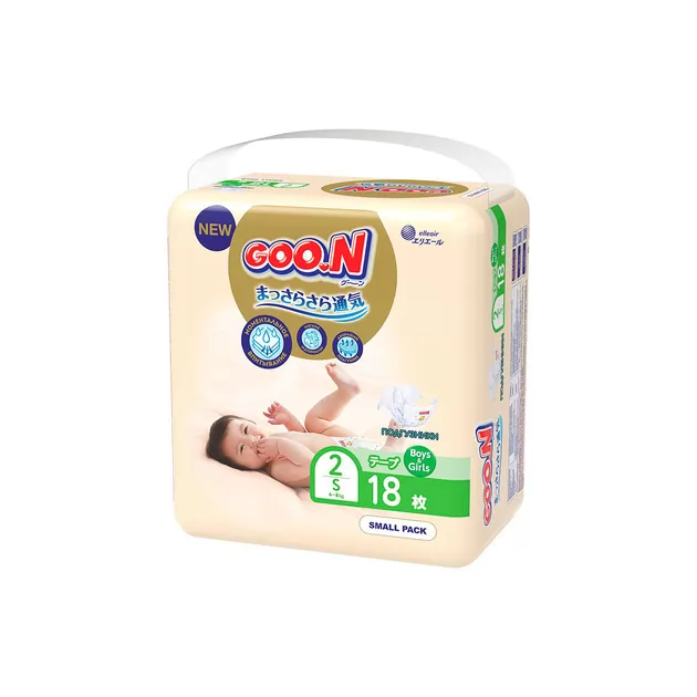 Подгузники Goo.N Premium Soft для детей (размер 2(S), 4-8 kg, 18 шт)