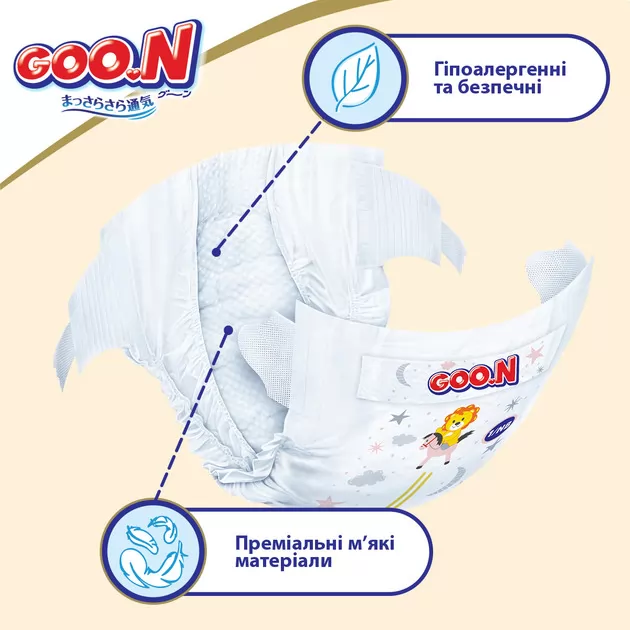Подгузники Goo.N Premium Soft для детей (размер 3(M), 7-12 kg, 64 шт)