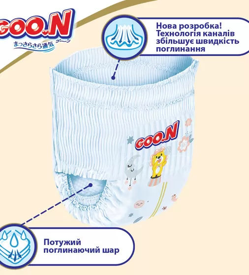 Трусики-подгузники Goo.N Premium Soft для детей (размер 4(L), 9-14 kg, 44 шт) - 863228_3.jpg - № 3