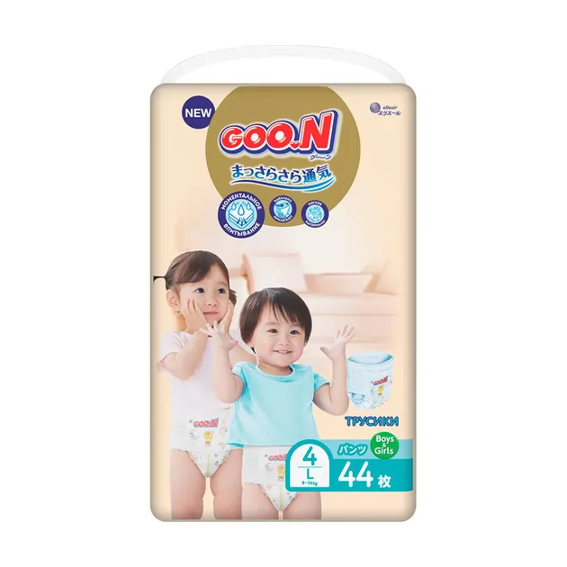Трусики-подгузники Goo.N Premium Soft для детей (размер 4(L), 9-14 kg, 44 шт)