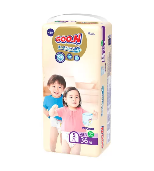 Трусики-подгузники Goo.N Premium Soft для детей (размер 5(XL), 12-17 kg, 36 шт) - 863229_2.jpg - № 2