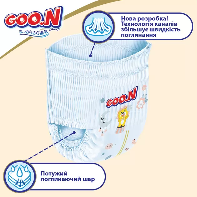 Трусики-подгузники Goo.N Premium Soft для детей (размер 6(2XL), 15-25 kg, 30 шт)