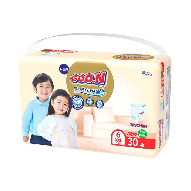 Трусики-подгузники Goo.N Premium Soft для детей (размер 6(2XL), 15-25 kg, 30 шт)