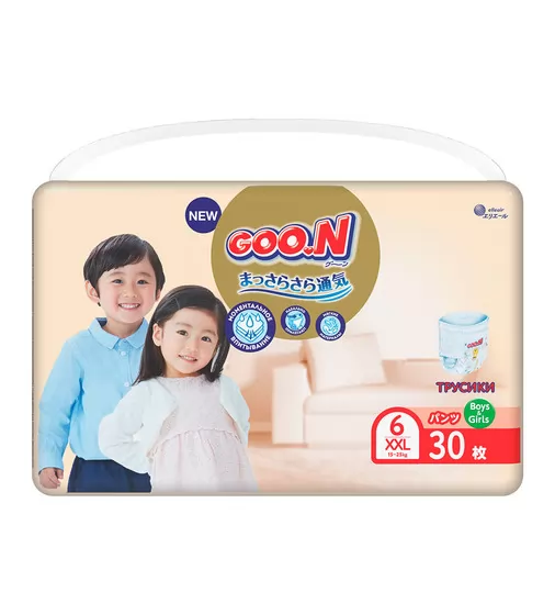 Трусики-подгузники Goo.N Premium Soft для детей (размер 6(2XL), 15-25 kg, 30 шт) - 863230_1.jpg - № 1