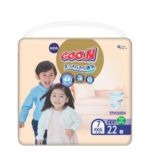 Трусики-подгузники Goo.N Premium Soft для детей (размер 7(3XL), 18-30 kg, 22 шт) - 863231_1.jpg - № 1