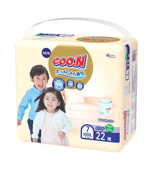 Трусики-подгузники Goo.N Premium Soft для детей (размер 7(3XL), 18-30 kg, 22 шт) - 863231_2.jpg - № 2