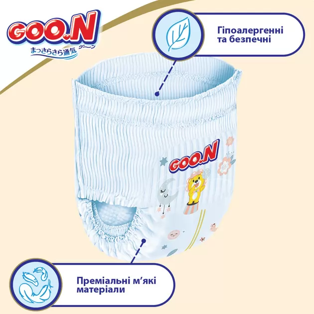 Трусики-подгузники Goo.N Premium Soft для детей (размер 7(3XL), 18-30 kg, 22 шт)