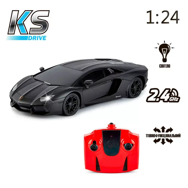 Автомобиль KS Drive на р/у - Lamborghini Aventador LP 700-4 (1:24, 2.4Ghz, черный)