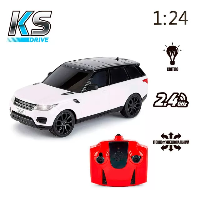 Автомобиль KS Drive на р/у -  Land Rover Range Rover Sport (1:24, 2.4Ghz, белый)