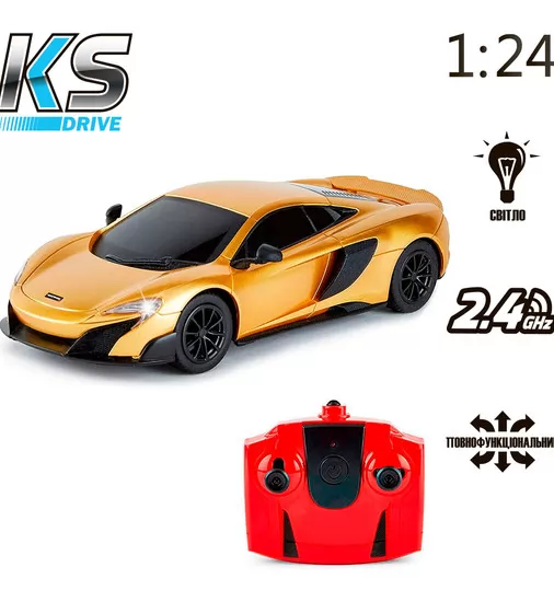 Автомобиль KS Drive на р/у - Mclaren 675LT (1:24, 2.4Ghz, золотой) - 124GMGL_6.jpg - № 6