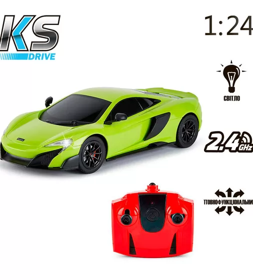 Автомобиль KS Drive на р/у - Mclaren 675LT (1:24, 2.4Ghz, зелёный) - 124GMGR_6.jpg - № 6