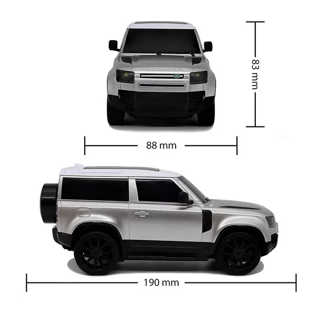 Автомобиль KS Drive на р/у - Land Rover New Defender (1:24, 2.4Ghz, серебристый)