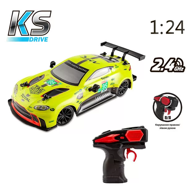 Автомобиль KS Drive на р/у - Aston Martin New Vantage GTE (1:24, 2.4Ghz, зелёный)