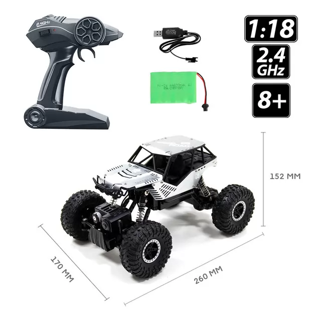 Автомобиль Off-road Crawler на р/у – Tiger (матовый серый)