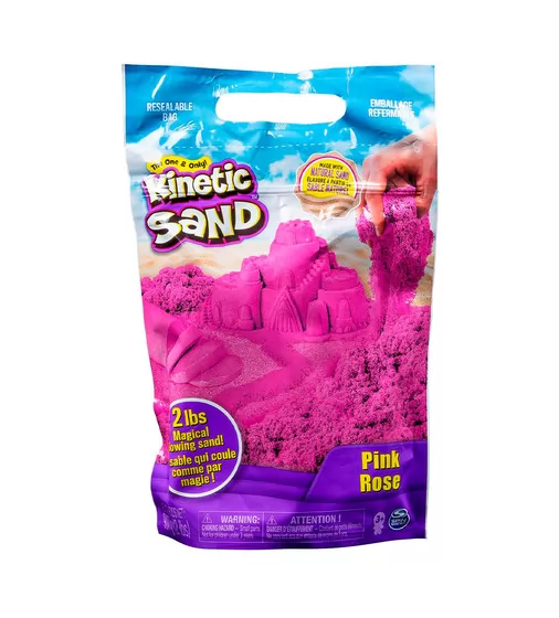Песок для детского творчества- Kinetic Sand Colour (розовый, 907 g) - 71453Pi_1.jpg - № 1