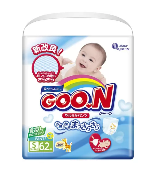 Трусики-Подгузники Goo.N Для Активных Детей (S, 5-9 Кг) коллекция 2017 года - 853078_1.jpg - № 1