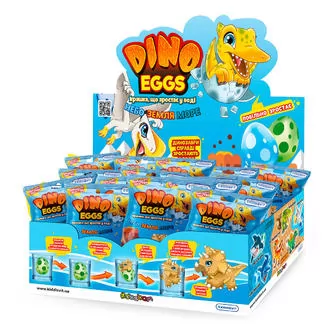 Растущая игрушка в яйце «Dino Eggs» - Динозавры неба, земли, моря (12 шт., в дисплее)