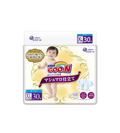 Подгузники Goo.N Super Premium Marshmallow Для Детей  (Xl, 12-20 Кг) - 853350_1.jpg - № 1