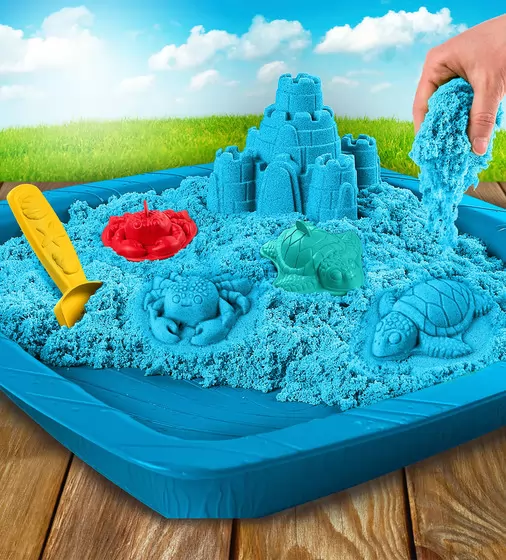 Набор Песка Для Творчества - Kinetic Sand Замок Из Песка (Голубой) - 71402B_7.jpg - № 7