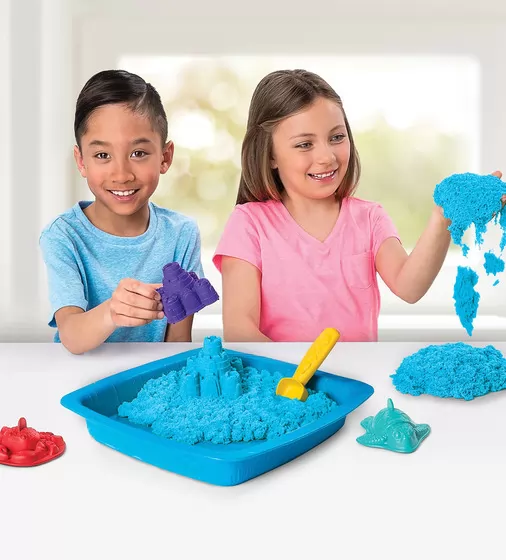 Набор Песка Для Творчества - Kinetic Sand Замок Из Песка (Голубой) - 71402B_2.jpg - № 2