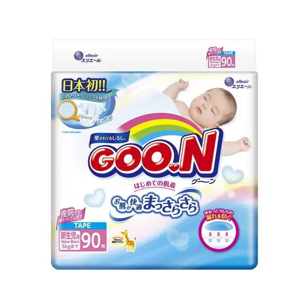 Подгузники Goo.N Для Новорожденных (Ss, До 5 Кг, 90 шт) коллекция 2017 года