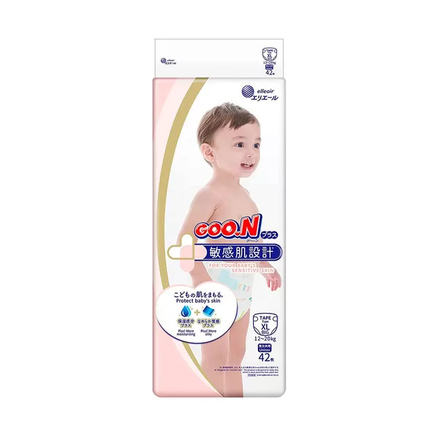 Подгузники Goo.N Plus для детей (размер 5(XL), 12-20 кг, 42 шт)