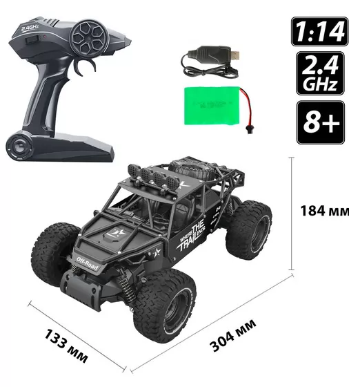 Автомобиль Off-road Crawler на р/у – Race (матовый черный, 1:14) - SL-309RHMBl_7.jpg - № 7