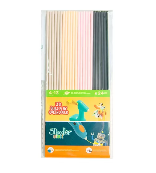 Набор Стержней Для 3D-Ручки 3Doodler Start - Микс (Бежевый, Персиковый, Розовый, Черный) - 3DS-ECO-MIX6-24_1.jpg - № 1