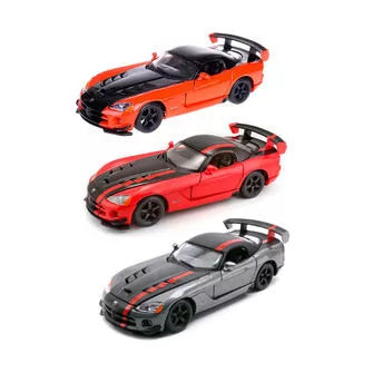 Автомодель - Dodge Viper Srt10 Acr (ассорти оранж-черн металлик, красн-черн металлик, 1:24)
