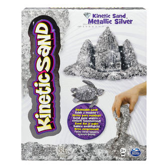 Песок Для Детского Творчества - Kinetic Sand Metallic (Серебряный)