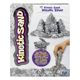 Песок Для Детского Творчества - Kinetic Sand Metallic (Серебряный)