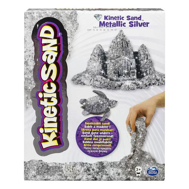 Песок Для Детского Творчества - Kinetic Sand Metallic (Серебряный)