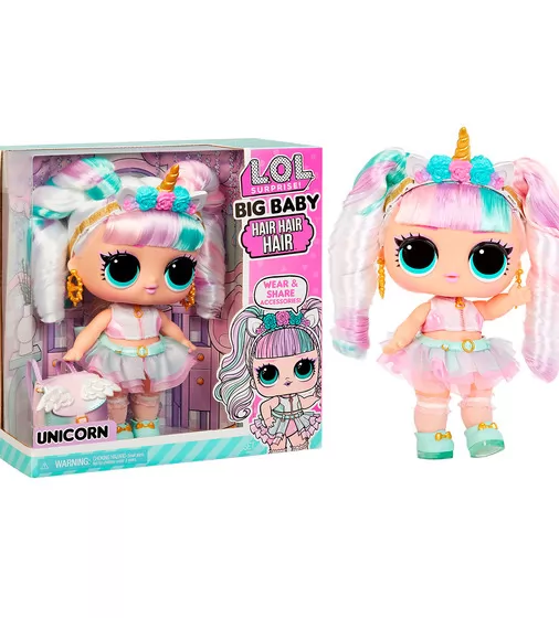 Игровой набор с мегакуклой L.O.L. Surprise! серии Big Baby Hair Hair Hair" – Единорог" - 579717_1.jpg - № 1