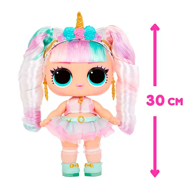 Игровой набор с мегакуклой L.O.L. Surprise! серии Big Baby Hair Hair Hair" – Единорог"