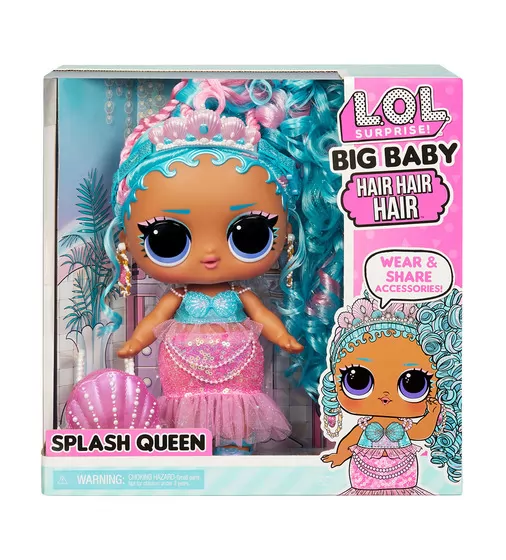 Игровой набор с мегакуклой L.O.L. Surprise! серии Big Baby Hair Hair Hair" – Королева Всплеск" - 579724_9.jpg - № 9