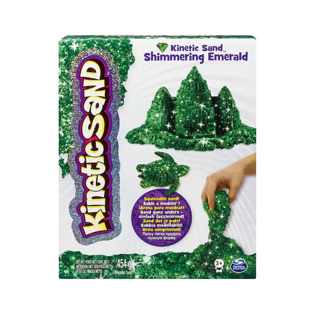 Песок Для Детского Творчества - Kinetic Sand Metallic (Зеленый)