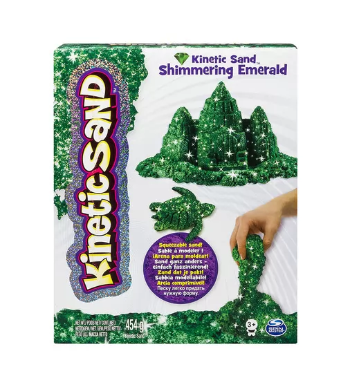 Песок Для Детского Творчества - Kinetic Sand Metallic (Зеленый) - 71408Em_1.jpg - № 1