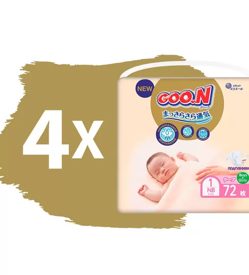Подгузники GOO.N Premium Soft для новорожденных  (размер 1(NB), до 5 kg, 288 шт) - 863222-4_2.jpg - № 2
