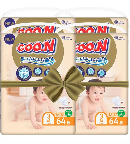 Подгузники GOO.N Premium Soft для детей (размер 3(M), 7-12 kg, 256 шт) - 863224-4_1.jpg - № 1