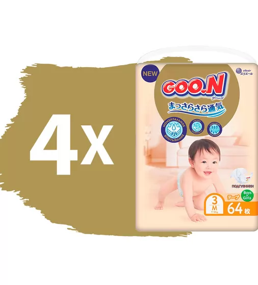 Подгузники GOO.N Premium Soft для детей (размер 3(M), 7-12 kg, 256 шт) - 863224-4_2.jpg - № 2