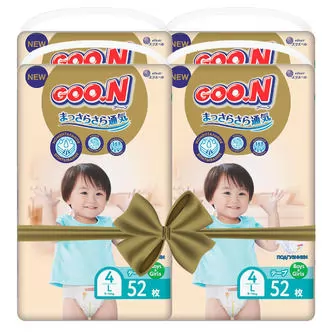 Подгузники GOO.N Premium Soft для детей (размер 4(L), 9-14 kg, 208 шт)