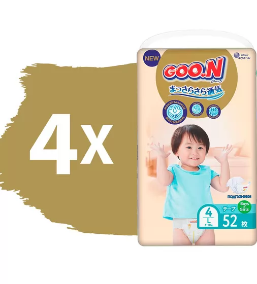 Подгузники GOO.N Premium Soft для детей (размер 4(L), 9-14 kg, 208 шт) - 863225-4_2.jpg - № 2