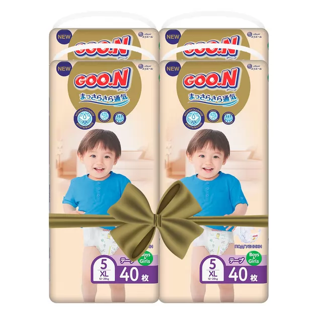 Подгузники GOO.N Premium Soft для детей (размер 5(XL), 12-20 kg, 160 шт)