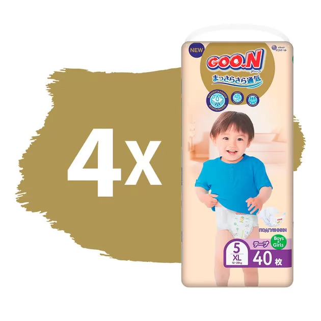 Подгузники GOO.N Premium Soft для детей (размер 5(XL), 12-20 kg, 160 шт)
